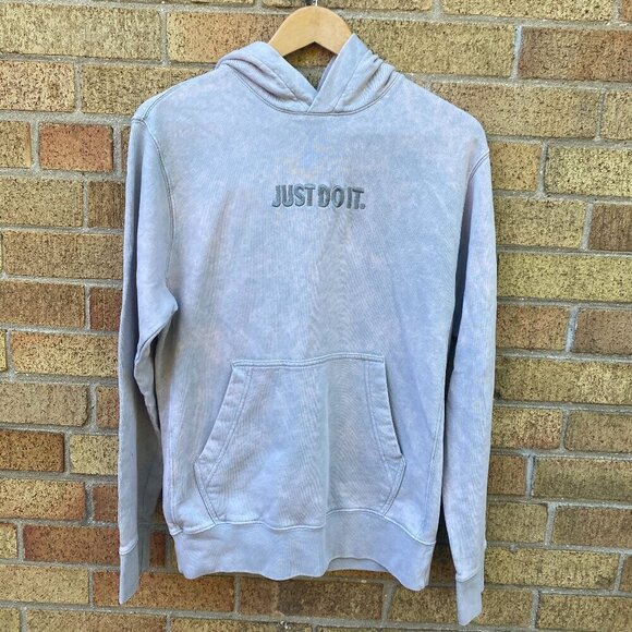 Nike Just Do It JDI Pullover Hoodie Sweater Gray XS - Picture 2 of 7